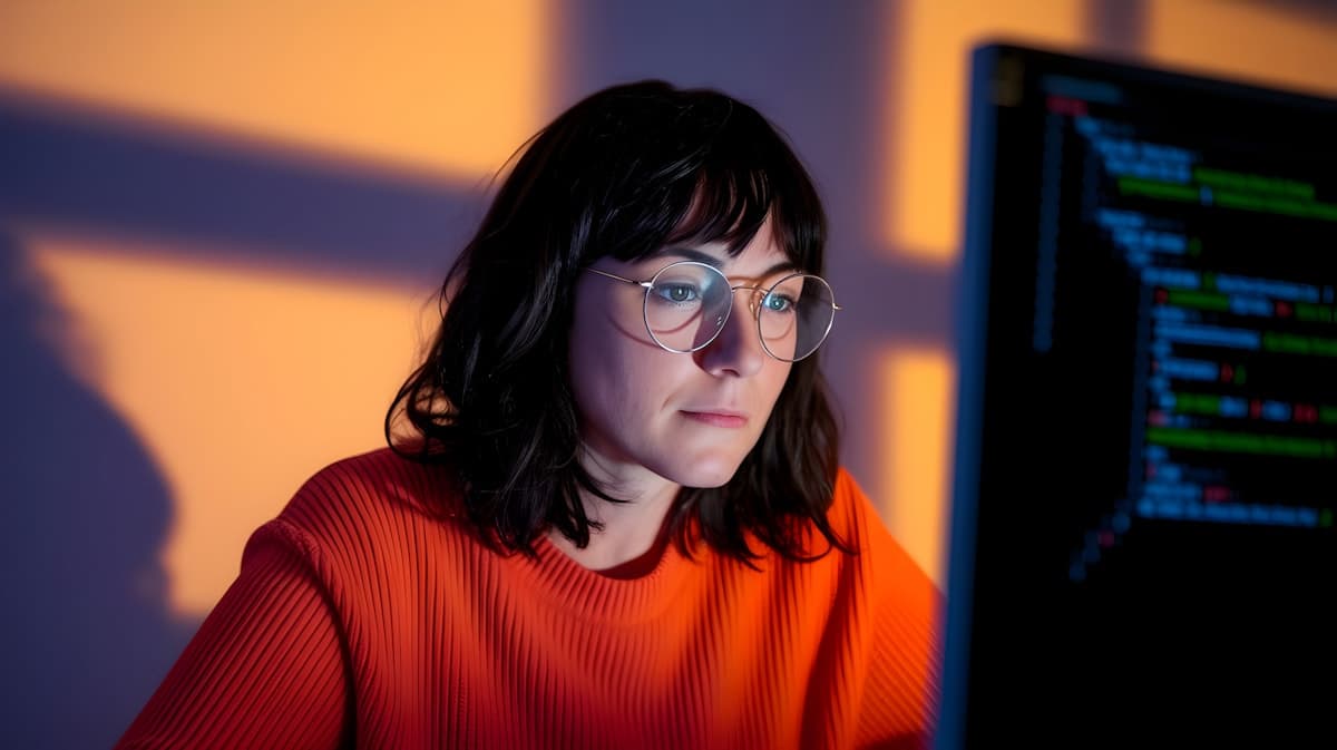 Developer Looking at Screen