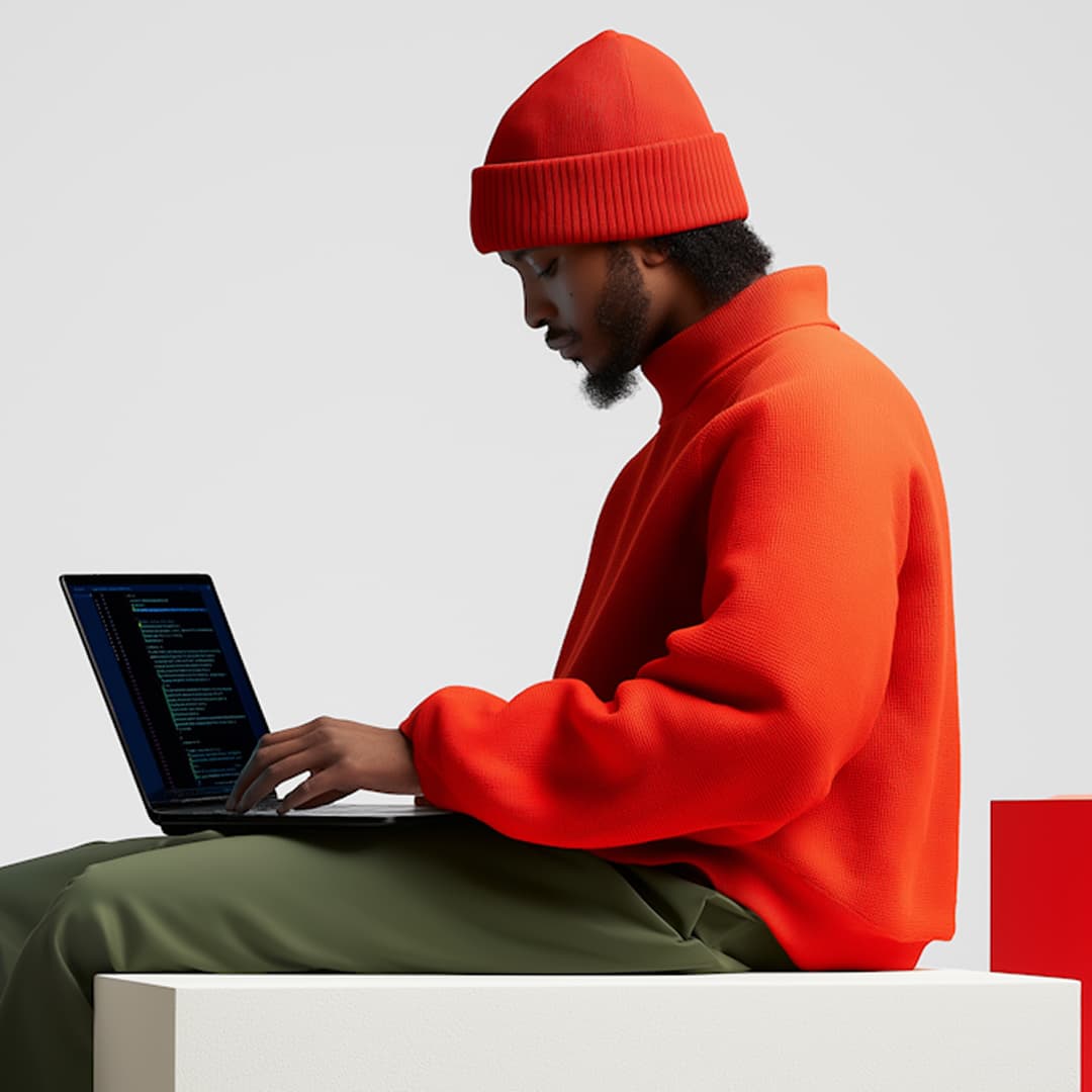 Developer Looking at Screen